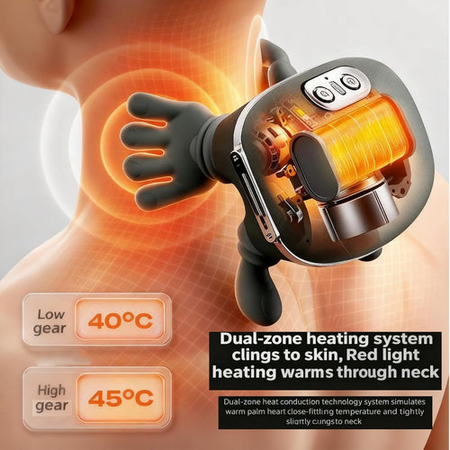 Massaggiatore Schiena e Collo – Wireless, 3 Livelli di Intensità, 2 Livelli di Calore
